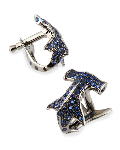For the man who has been very good this year, these sapphire encrusted cufflinks will be an instant hit.  What better way to boost his confidence in the boardroom?  Every time he looks down, he'll remember his place at the top of the food-chain.