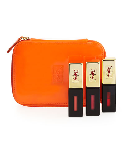 I love YSL's mixture of lip gloss and stain, and this set of three flattering shades is perfect.